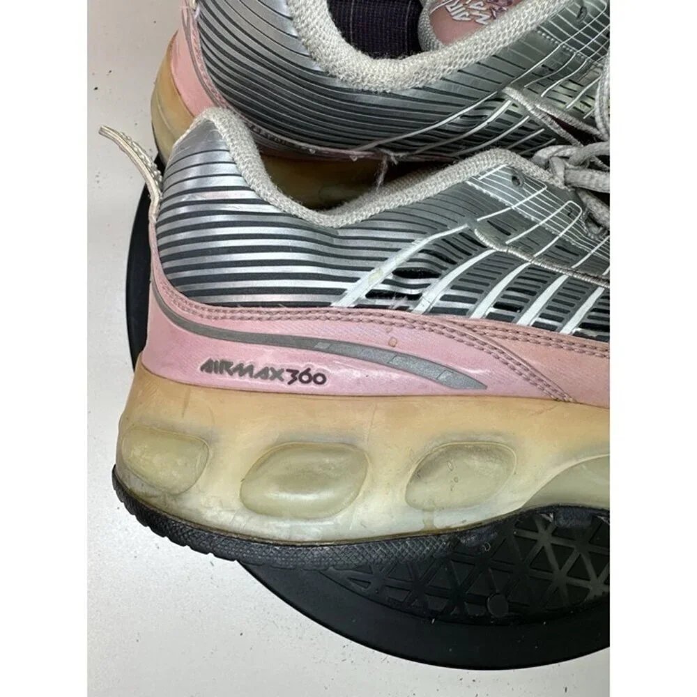 Nike 310909-051 Air Max 360 Women's Silver & Pink Sneakers Sz 8.5 US